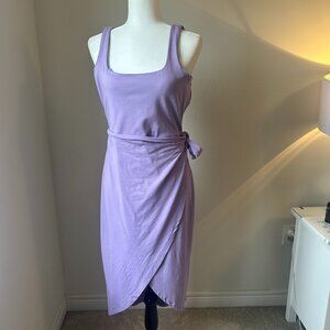 Lilac Wrap Midi Dress